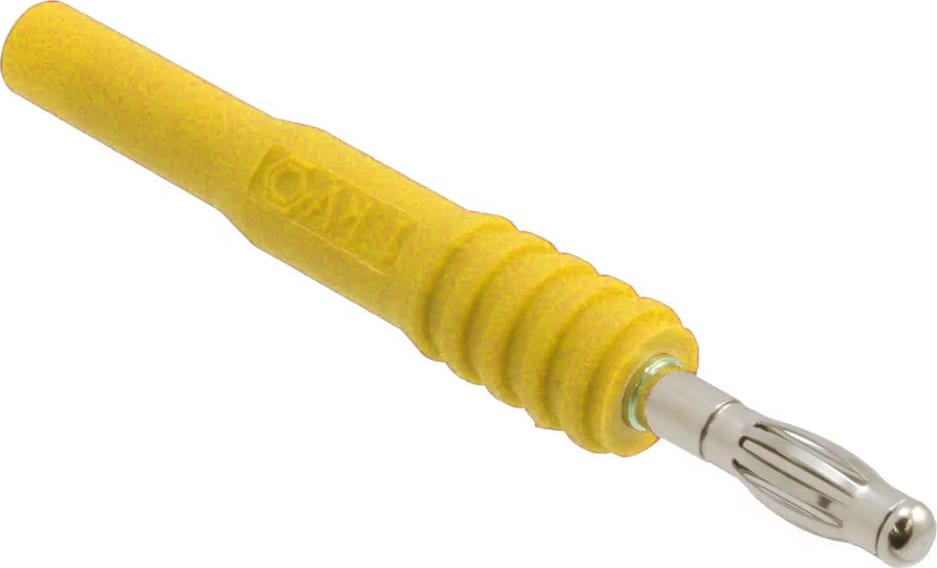Mueller Electric BU-32101-4 Yellow Insulated Banana Jack to Standard Banana Plug