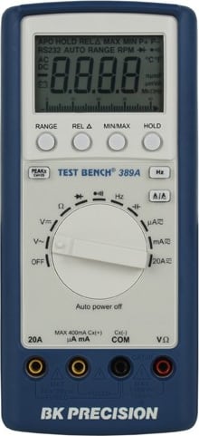 BK 389A Test Bench DMM Multimeter with Protective Rubberized Case