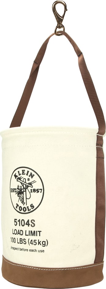 Klein Tools 5104S Leather-Bottom Bucket - Swivel Snap