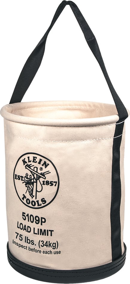 Klein Tools 5109P Wide-Opening Straight-Wall Bucket - Inside Pocket