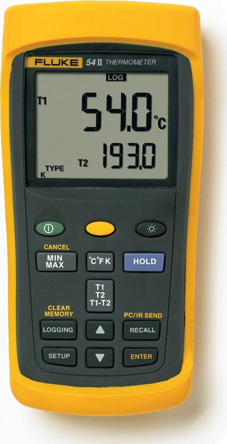 Fluke 54-2 B 60HZ Dual Input Thermometer with USB Recording Fluke 542B60HZ  54 2 B 60HZ 54-2-B-60HZ