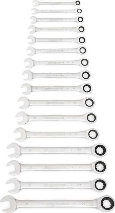 GEARWRENCH 9416 Combination Wrench Set, Ratcheting, Box End, 16 Pieces ...
