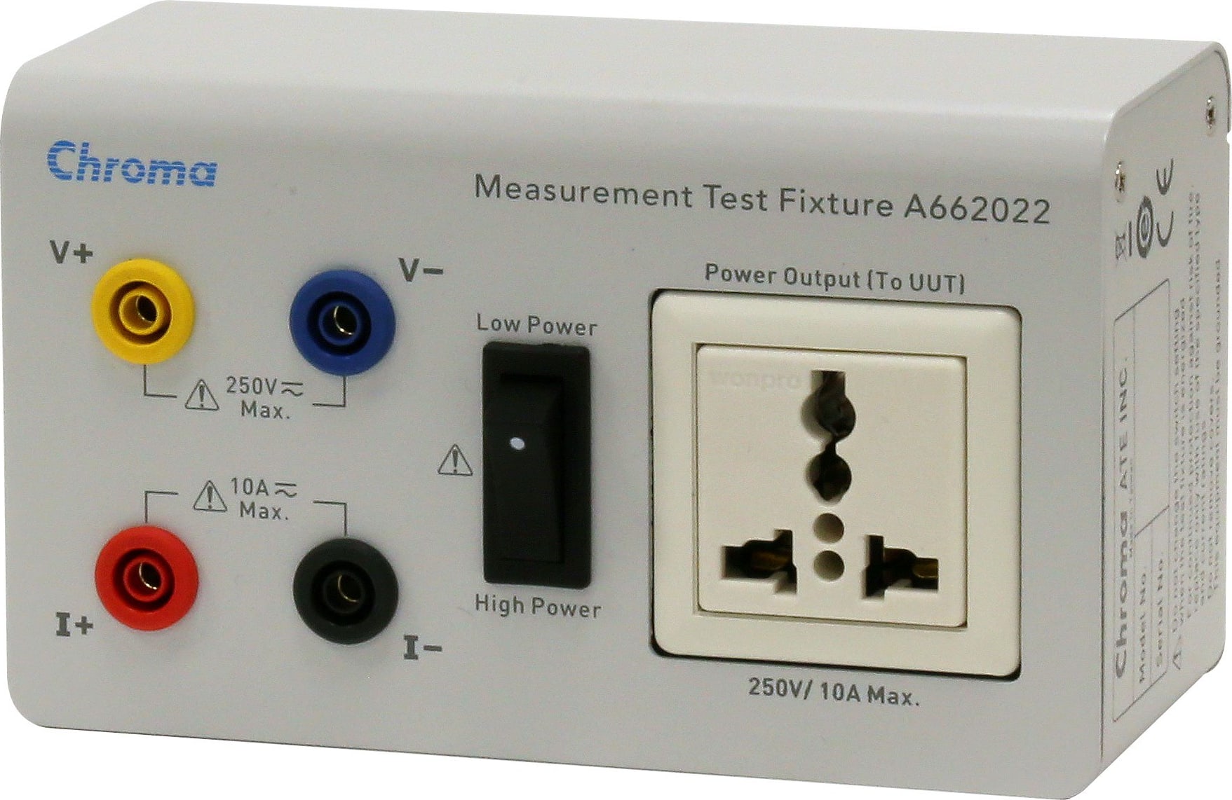 Chroma A662022 Measurement Test Fixture (250V/10A)