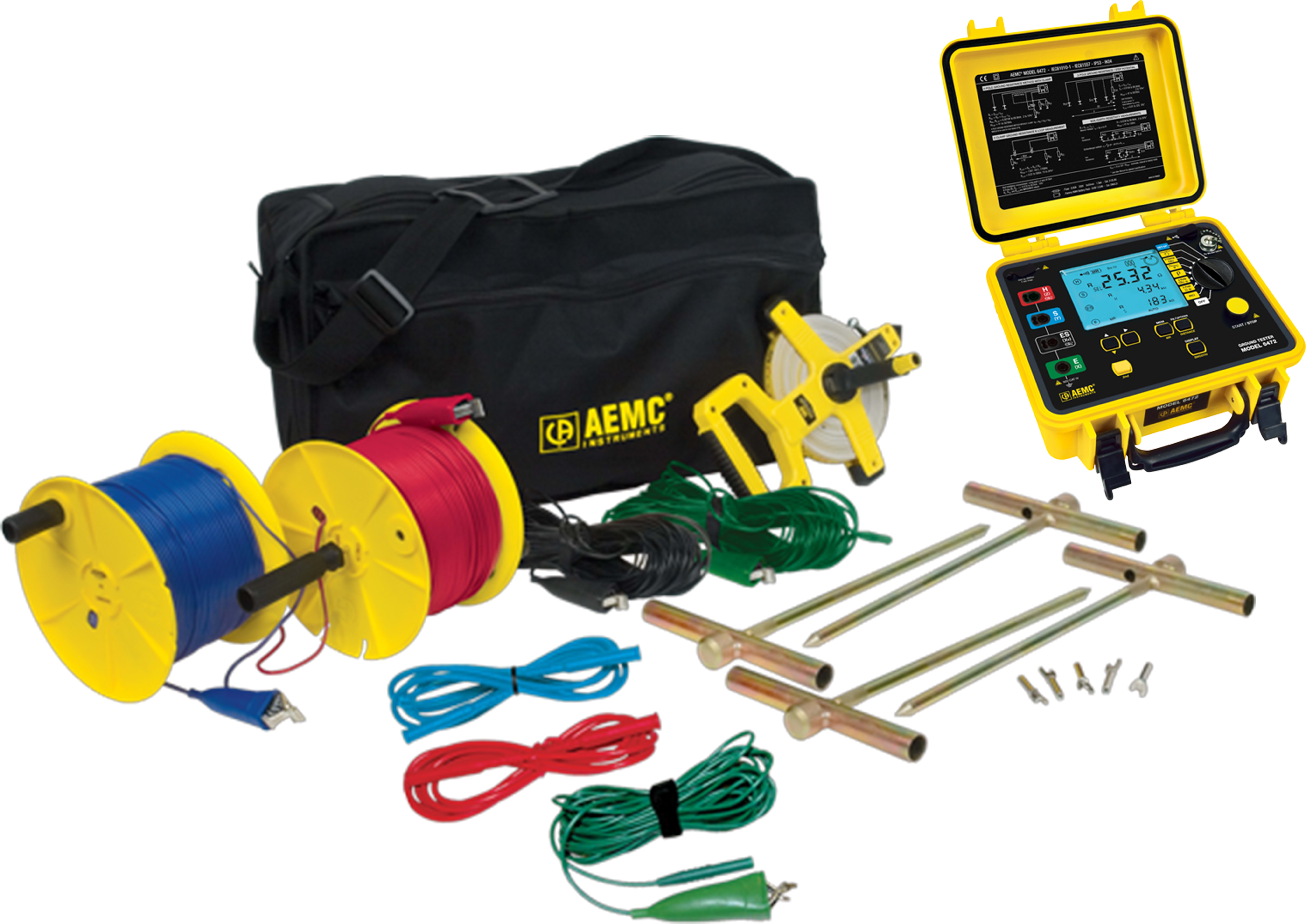 AEMC 6472 KIT500 FT MultiFunction Ground Resistance Tester Kit