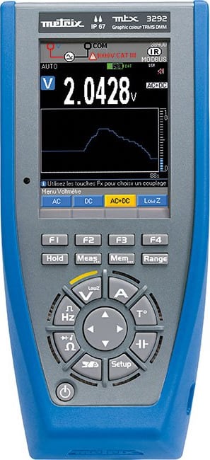 AEMC 2154.05 DMM Model MTX 3292-BT (ASYC IV, TRMS, 100,000-cts, Bluetooth, USB, Color Graphical Display) 