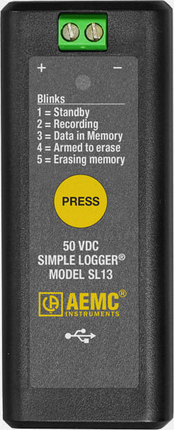 AEMC SL13 - Simple Logger (Voltage, 50VDC)