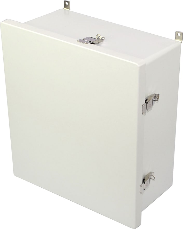 Allied Moulded AM1868L 18x16x8 NEMA 4X Fiberglass Enclosure with Snap Latch Hinged Cover