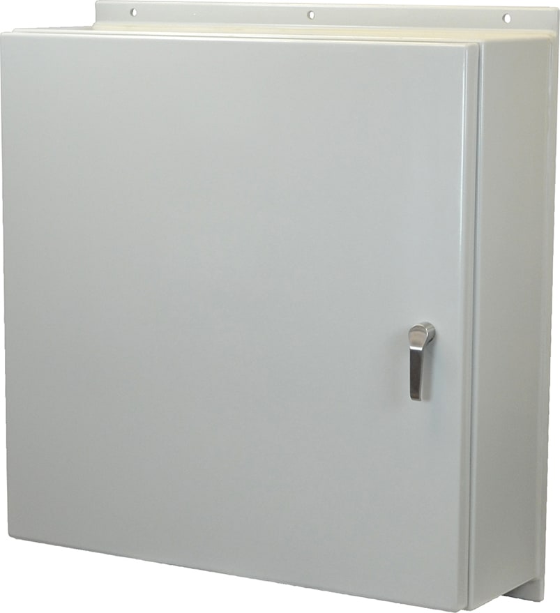 Allied Moulded AM363012L3PT 36x30x12 NEMA 4X Wall Mount Fiberglass Enclosure with 3-Point Latch Hinged Cover