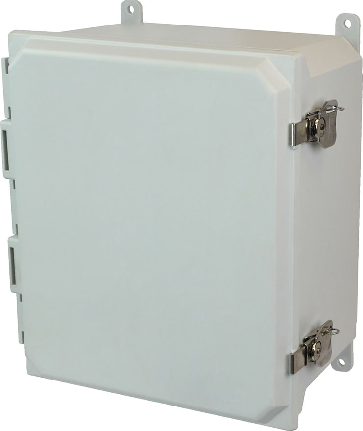 Allied Moulded AMU1426TF 14x12x6 NEMA 4X Fiberglass Enclosure