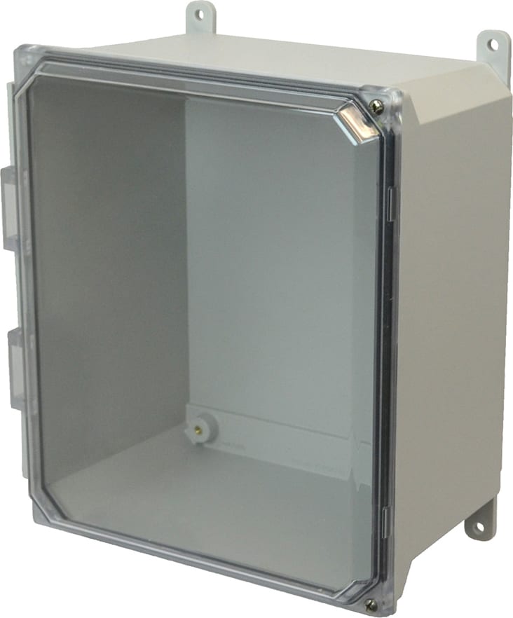 Allied Moulded AMU1648CCH 16x14x8 NEMA 4X Fiberglass Enclosure