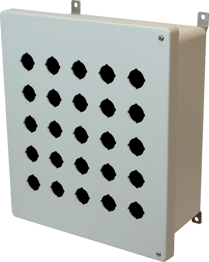 Allied Moulded AM1426HP25 Hinged 2-Screw Solid/Opaque Cover (25 x 30.5 mm PB Hole Size)