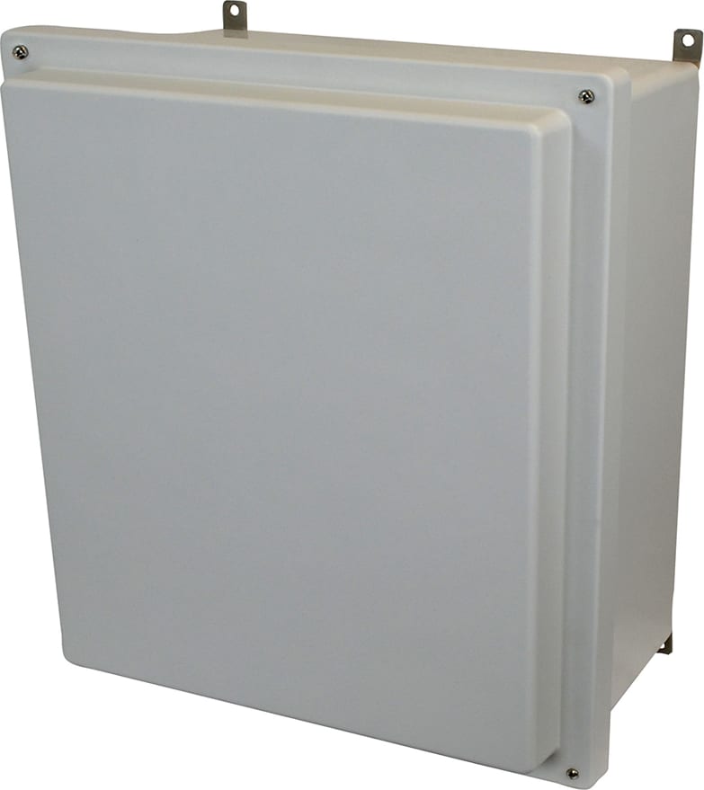 Allied Moulded AM1868R 18x16x8 Fiberglass JIC Enclosure with Lift-Off 4-Screw Solid/Opaque Cover