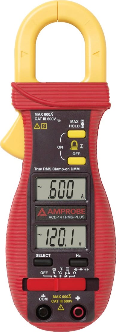 Amprobe ACD-14 TRMS-PLUS - 600A Clamp-On Multimeter with Dual Display