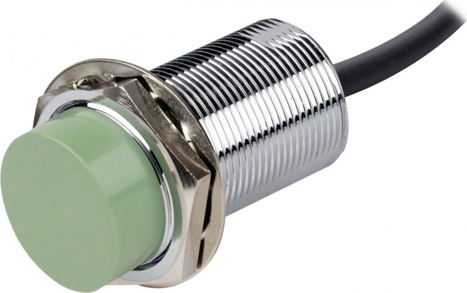 Autonics CR30-15DP Sensor, Capacitive Proximity, 30mm Round, Non-Shielded, DC, PNP, NO, 3 Wire, 10-30 VDC.