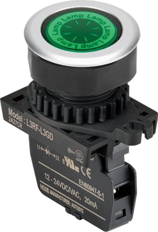 Autonics L3RF-L3GDM Pilot Lights - Flat Round Head
