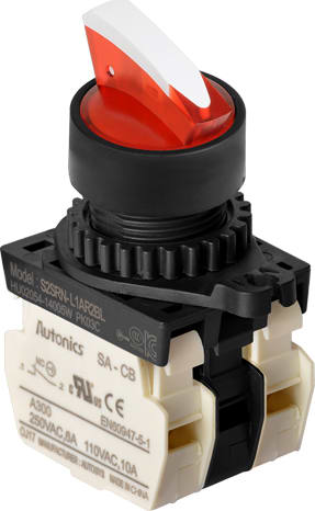 Autonics S2SRN-L3BR 22-25 mm Selector Switches - Red
