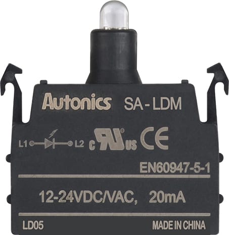 Autonics SA-LDR LED Blocks for 22-25, 30, 30 mm Control Switches