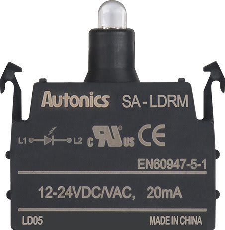 Autonics SA-LDRM LED Blocks for 22-25, 30, 30 mm Control Switches
