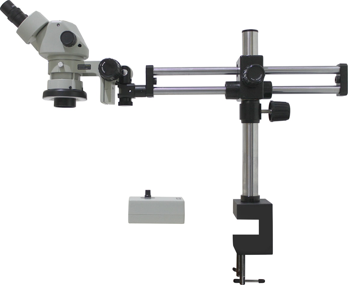 Aven Tools SPZH135-209-536 - SPZH-135 Stereo Zoom Microscope (22x - 135x)  on Dual Arm Boom Stand with Integrated Ring Light