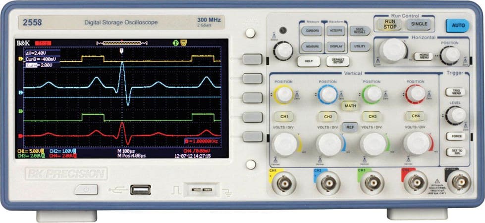 BK 2558 300 MHz, 2 GSa/s, 2 Ch Digital Storage Oscilloscope