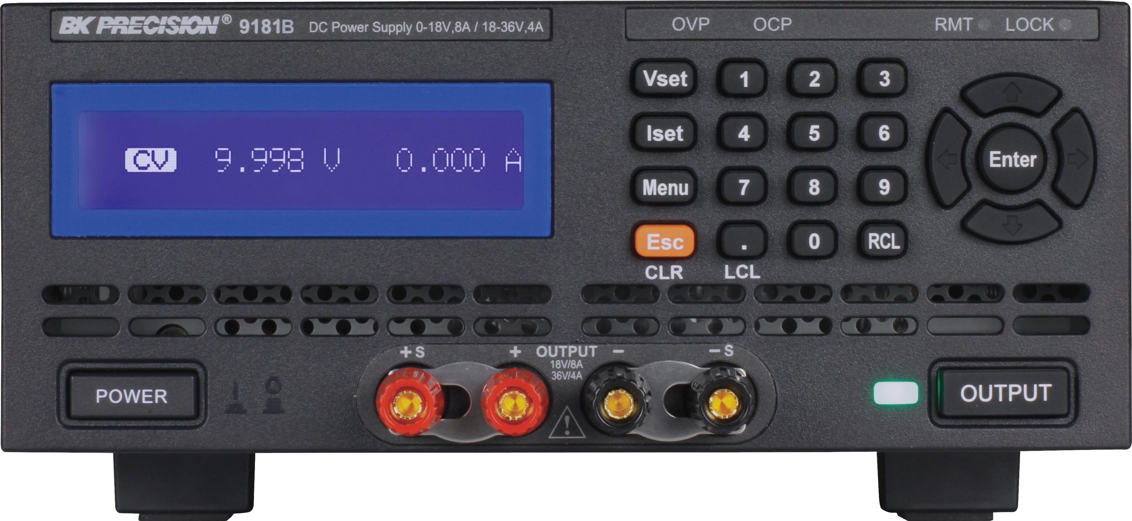 BK Precision 9181B Single Channel Programmable DC Power Supply (0-18 V, 0-8 A / 0-36 V, 0-4 A)