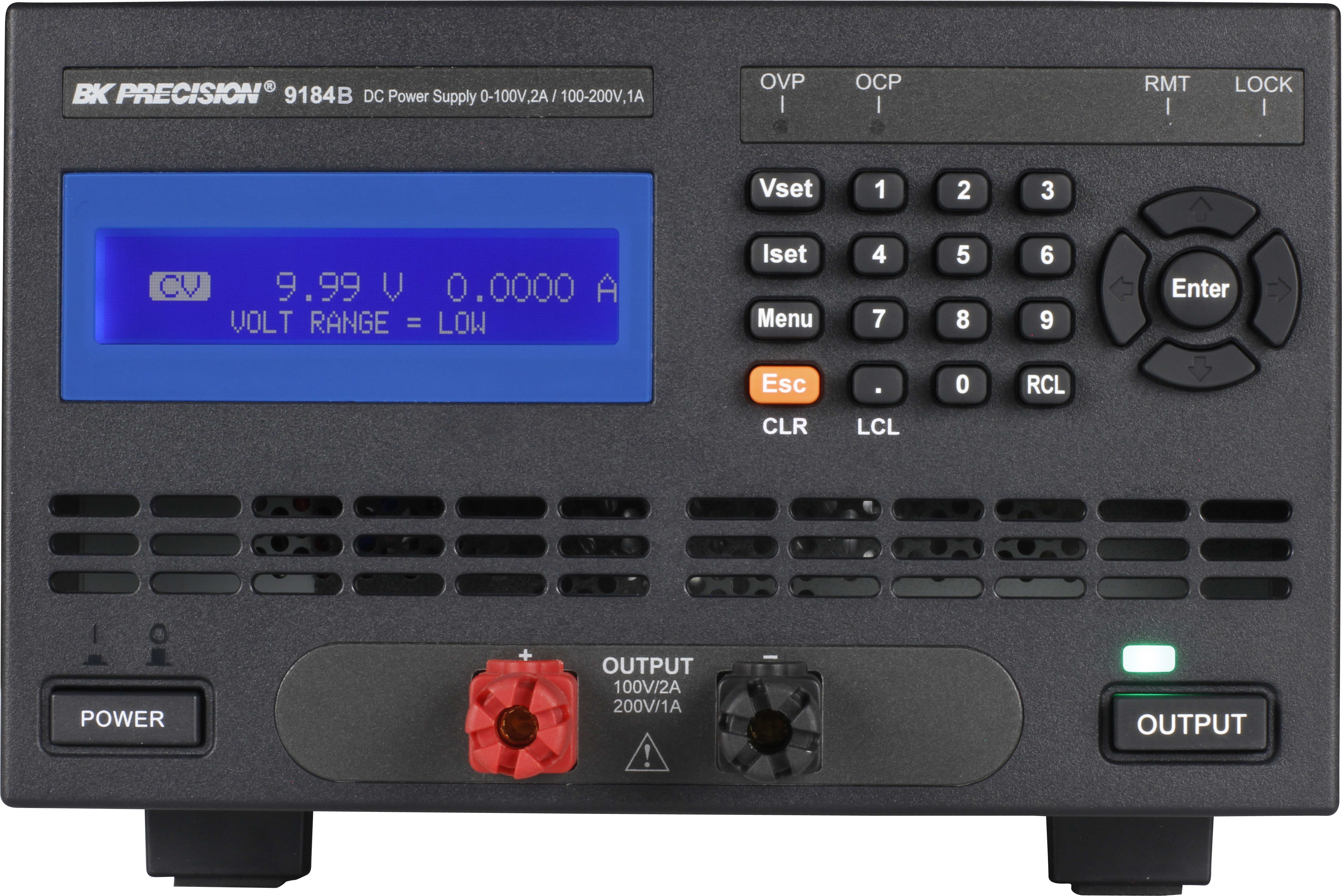 BK Precision 9184B Single Channel Programmable DC Power Supply (0-100 V, 0-2 A / 0-200 V, 0-1 A)