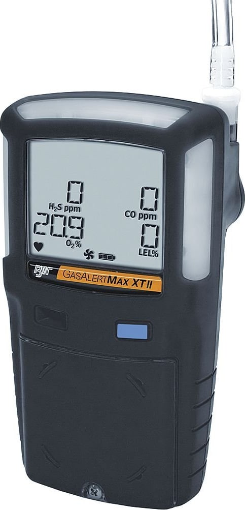 BW XT-XW (Black) GasAlertMax XT II 4-Gas Detector with Pump, Combustible, O2, H2S and CO, Black
