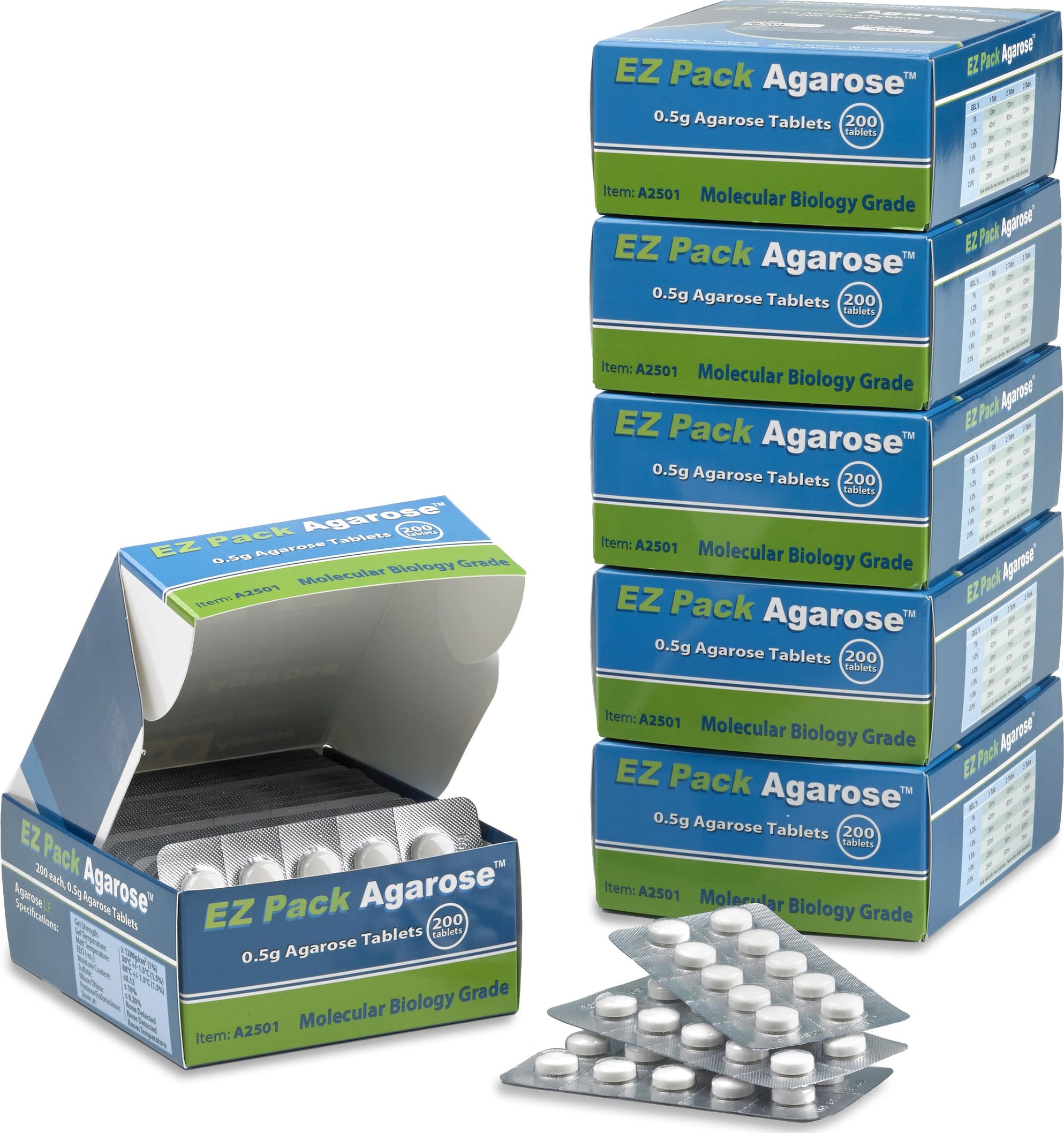 Benchmark A2505 EZ Pack Agarose Tablets, pack of 1000 tablets (500g)