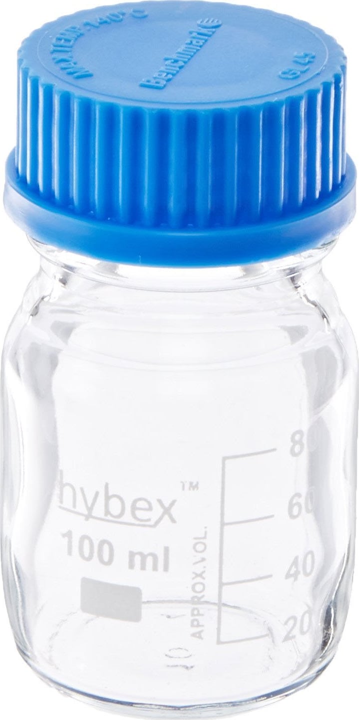 Benchmark B3000-100 Hybex Media Storage Bottle - 100ml - Blue Cap