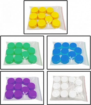 Benchmark B3000-CAP-AS Replacement Assorted Caps (GL45) For Hybex Media Storage Bottles