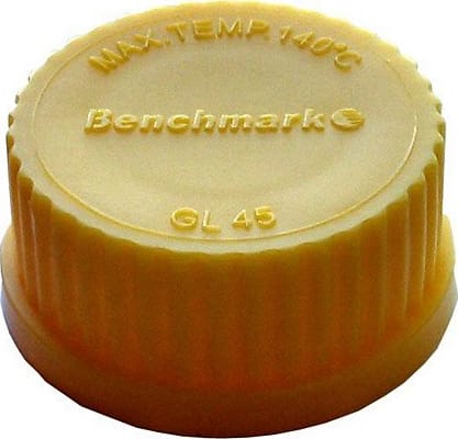 Benchmark B3000-CAP-Y Replacement Yellow Cap (GL45) For Hybex Media Storage Bottle