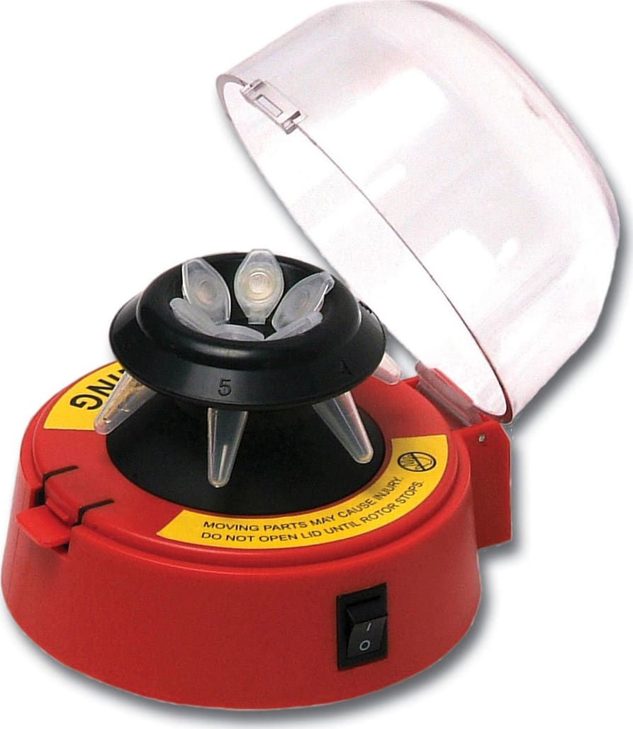 Benchmark BSC1006-R Red Mini-Centrifuge with 2 rotors, 6 tubes