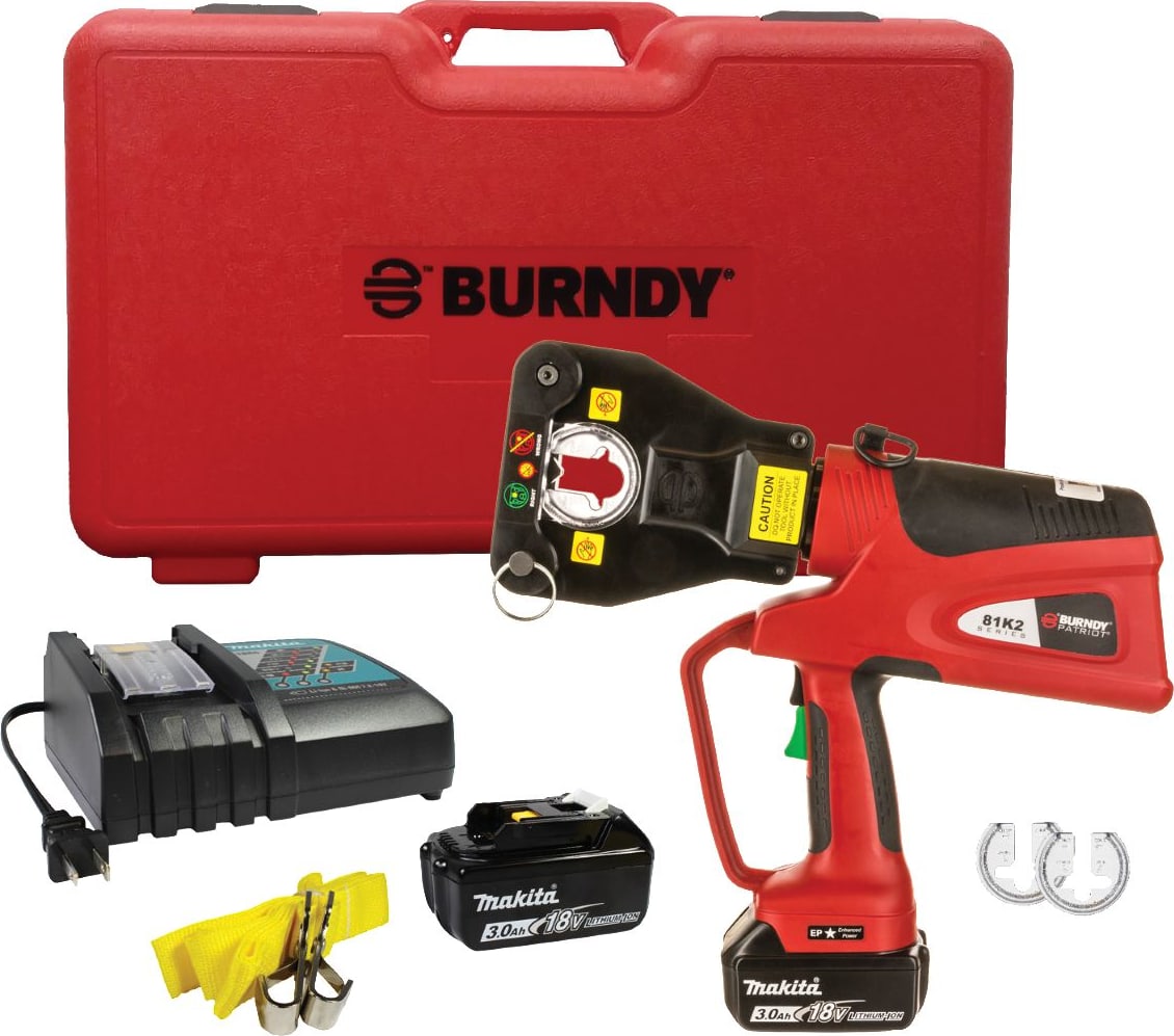 Burndy PAT81K2U03A2 - PATRIOT 6-Ton Dieless 4 Point Latch-Head Crimper