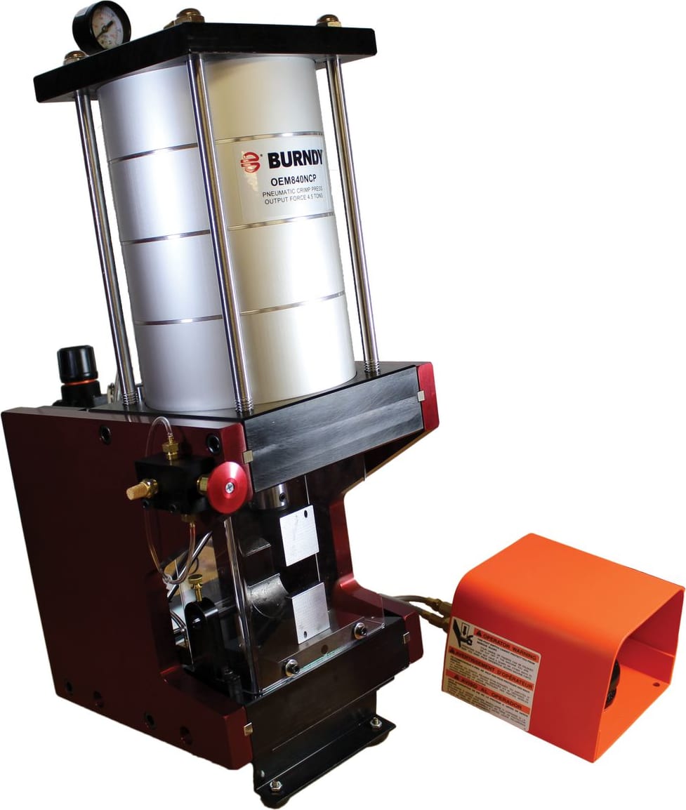 Burndy OEM840NCP - 4.5-Ton OEM Pneumatic Bench Press, #8-4/0 AWG