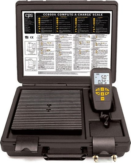 CPS CC800A COMPUTE-A-CHARGE, 220 lb Refrigerant Scale with Programmable Solenoids
