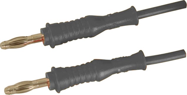 Cal Test CT2060-150-0 Banana Plug Test Lead, 4mm P-P - PVC 0.75, 150cm, Black