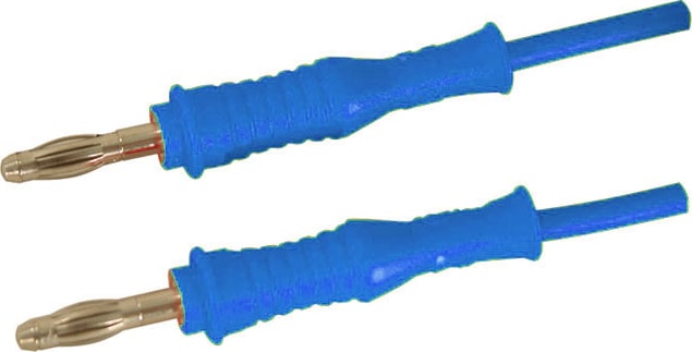 Cal Test CT2060-50-6 Banana Plug Test Lead, 4mm P-P - PVC 0.75, 50cm, Blue