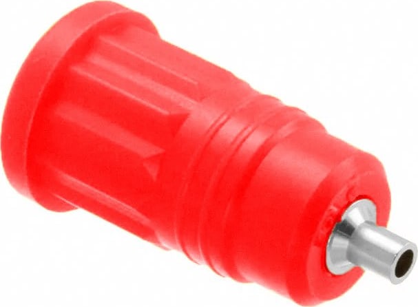 Cal Test CT2244-2 4mm Safety Jack, Solder Hole - Push-In, Red