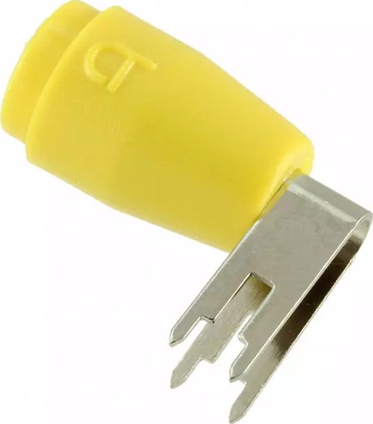 Cal Test CT3151-4 Safety Jack, Horz PCB Mt, .492", UL, Yellow