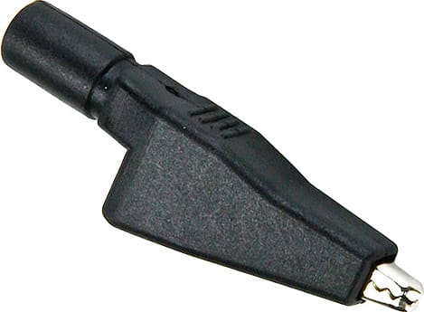 Cal Test CT3759-0 Med. Alligator Clip, Insul. w/2mm Tip Jack, Black