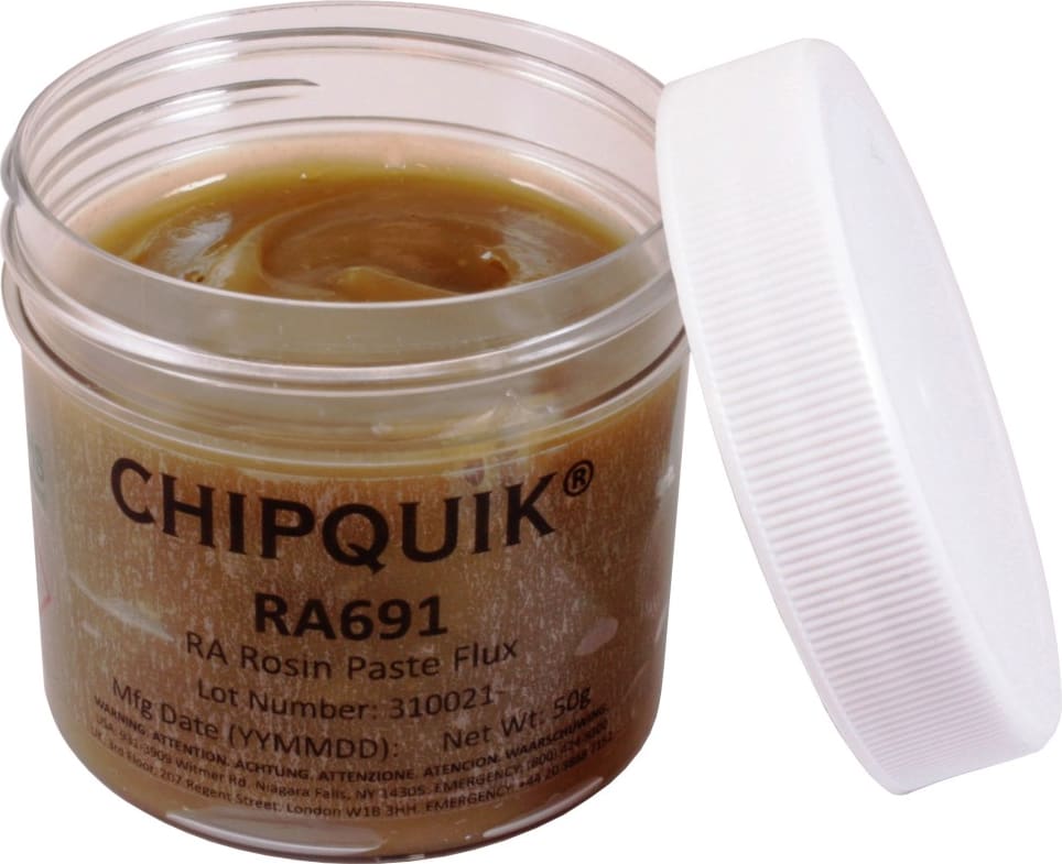 Chip Quik RA691 RA Rosin Paste Flux in 50 Gram Jar, Color Brown Paste