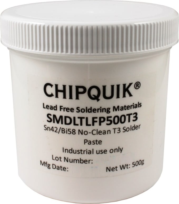 Chip Quik SMDLTLFP500T3 - Solder Paste in jar 500g