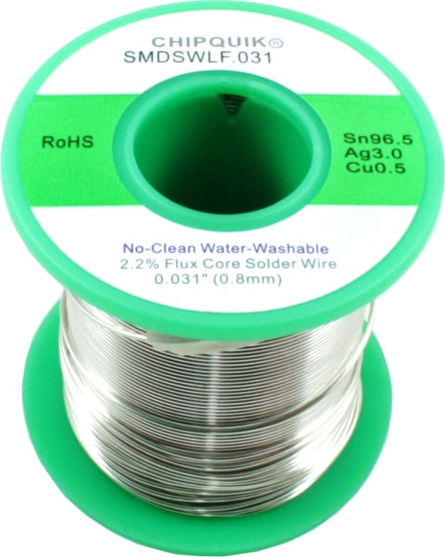 Chip Quik - LF Solder Wire 96.5/3/0.5 Tin/Silver/Copper No-Clean .015 1lb