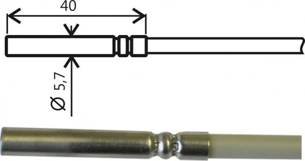 Comet SN185C Pt1000TGL40/C, Temperature Probe, Cable 1m