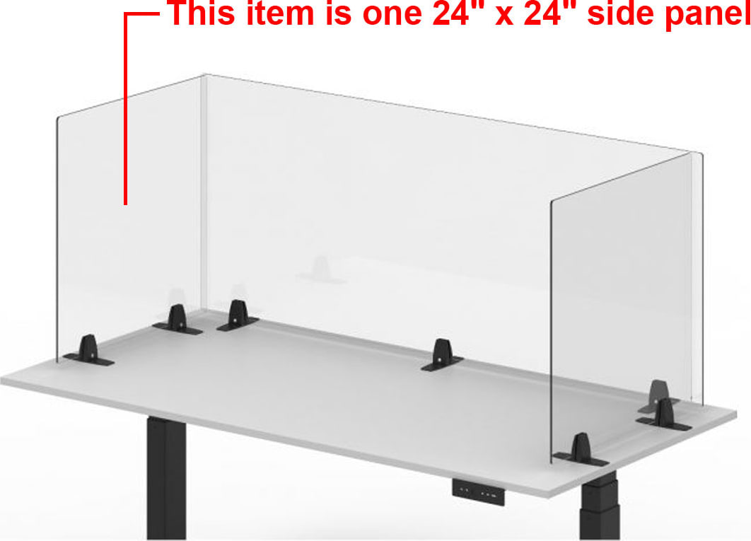 Azar Displays 179140 Clear Acrylic 4-Way Divider Shield for Table, Crossed Plas