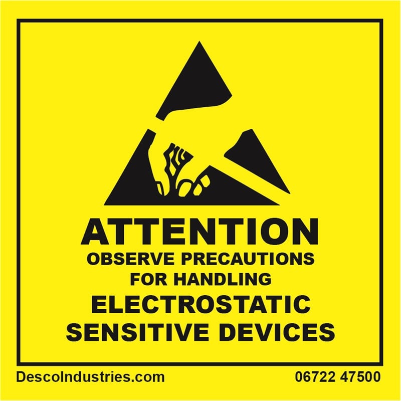 Desco 06722 - Attention Label, RS-471, English