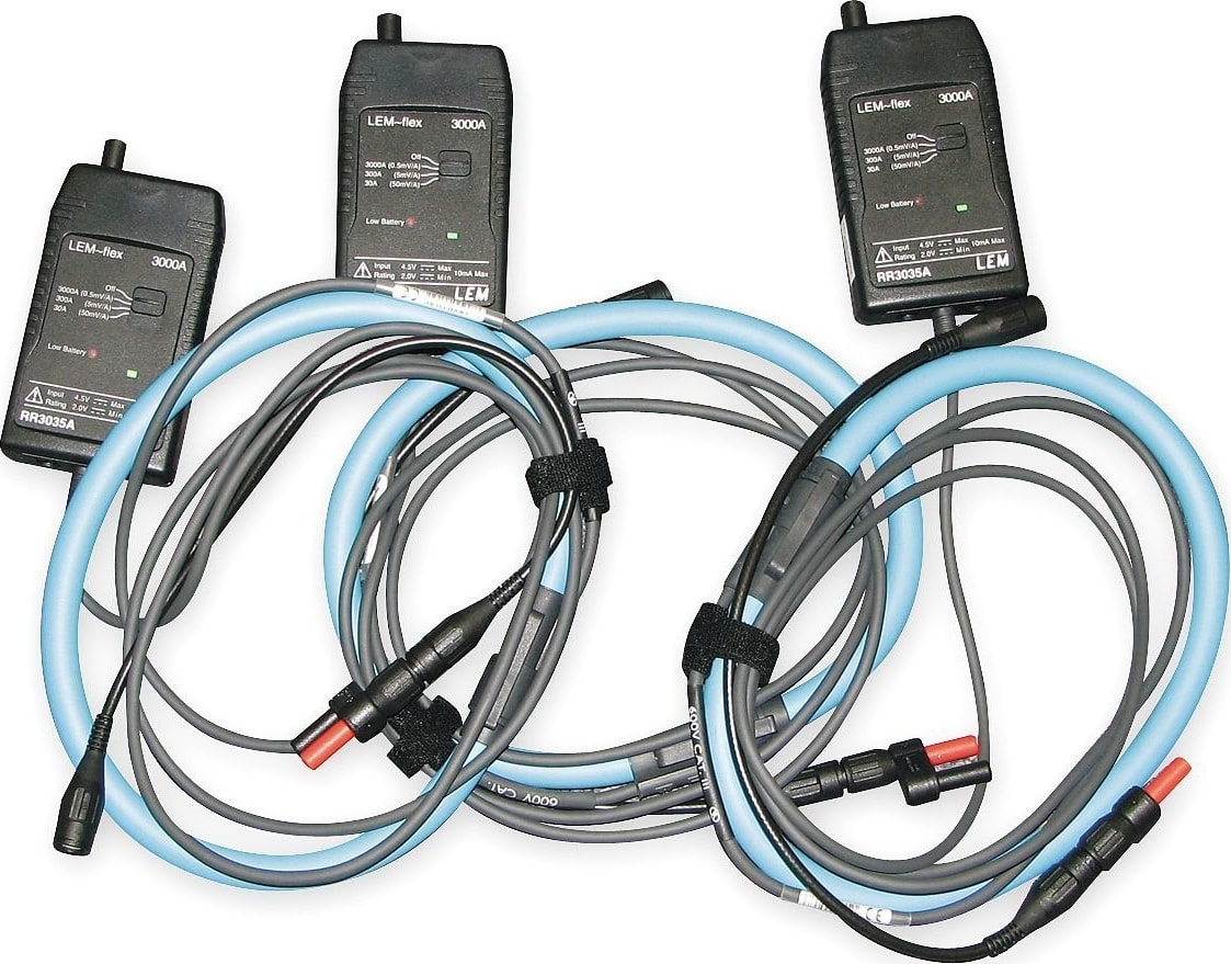 Dranetz DB101CT Package of 3 Flex probes with ISOFLEXMHU4P power supply