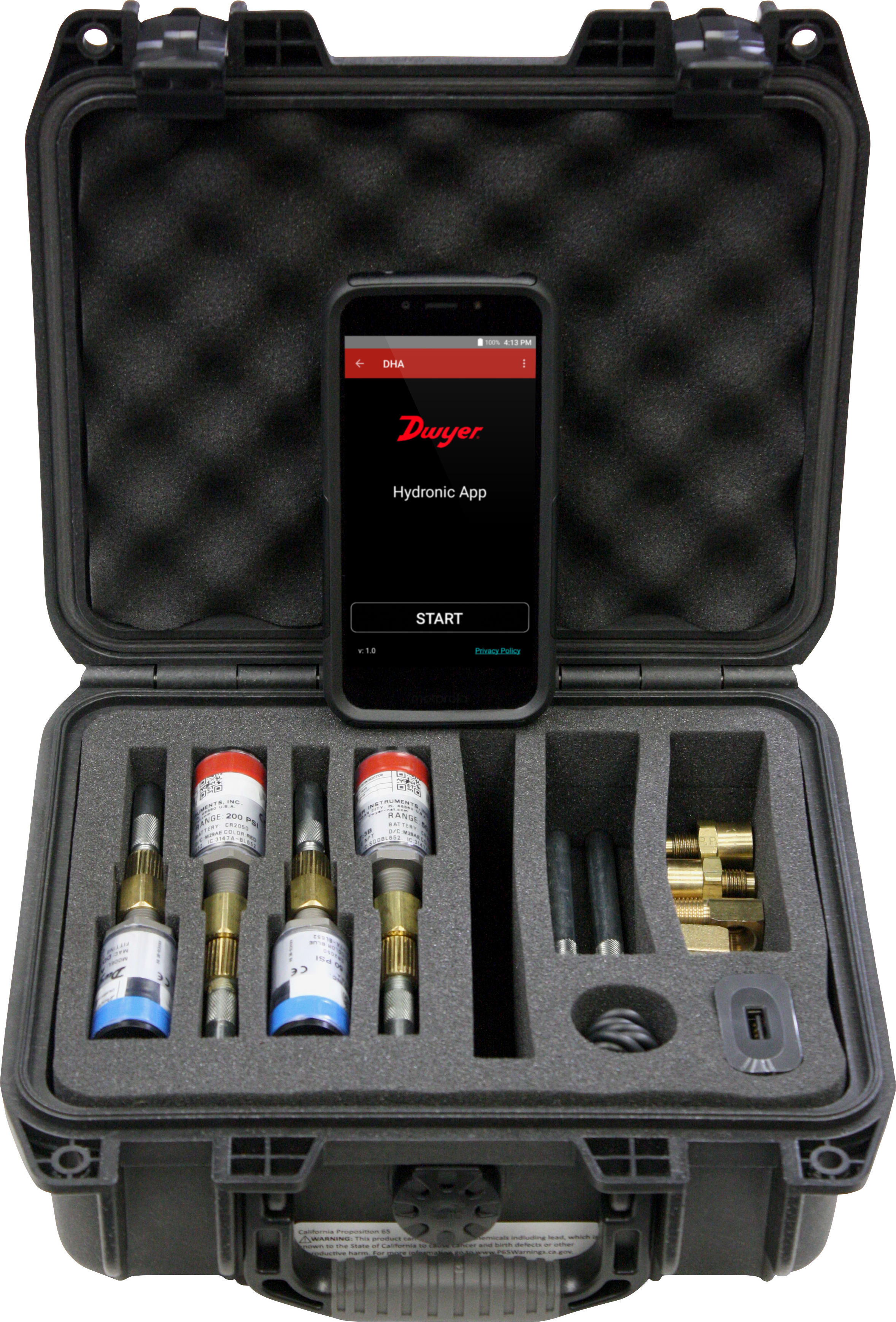 Dwyer 490W Hydronic Differential Pressure Manometer Kit