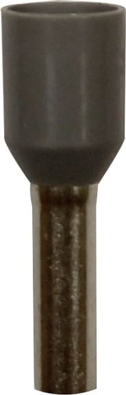 Eclipse Tools 701-102-100 - Insulated Gray Wire Ferrules, 14 AWG x 15mm, 100 pcs