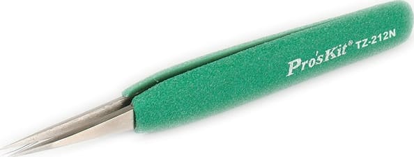 Eclipse Tools TZ-212N - Tweezer, ESD-Safe, Soft-Grip, Extremely Fine and Sharp Tip